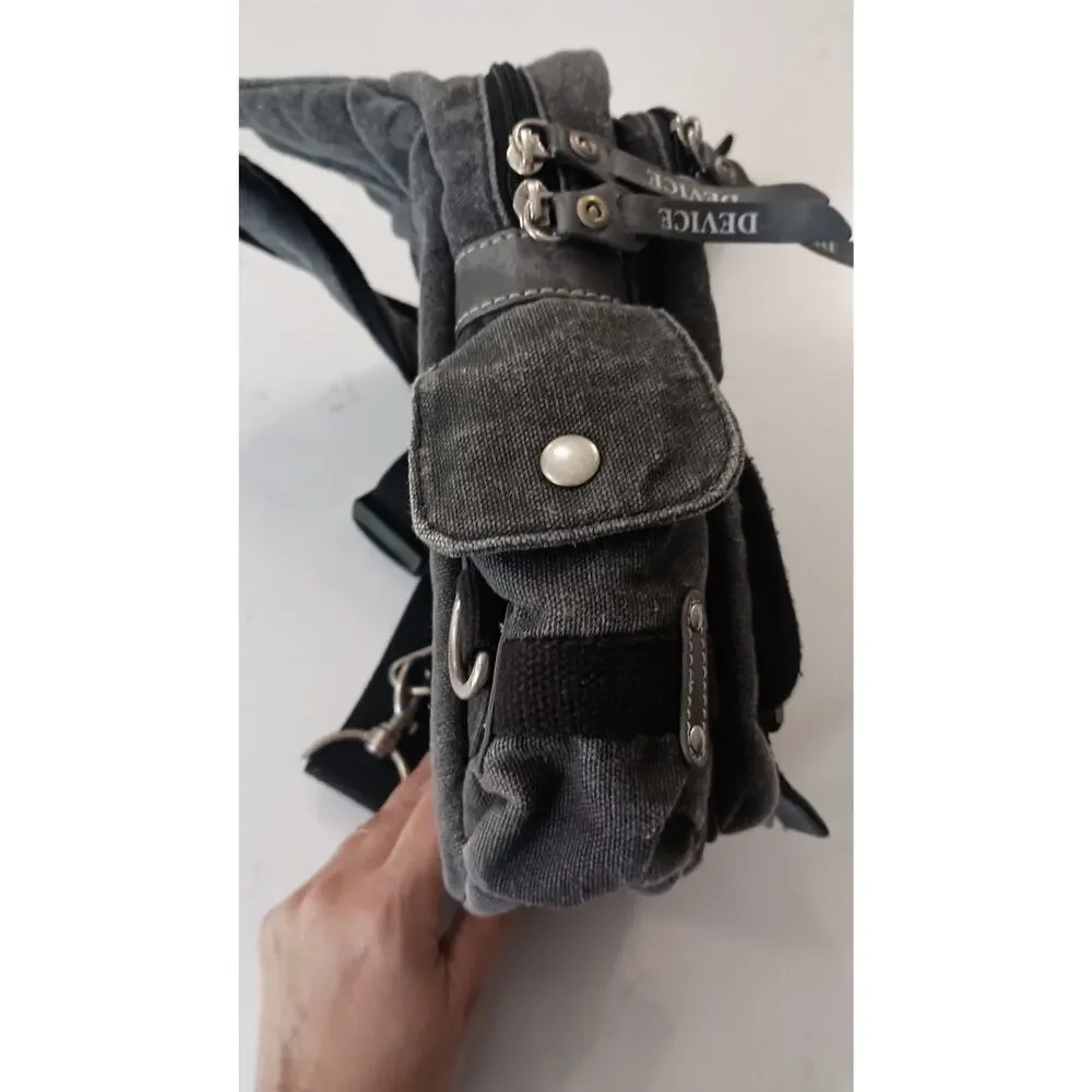Device Haze rugged black body bag unique uneven fabric texture & compartments
